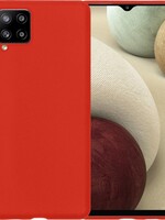 LUQ LUQ Samsung Galaxy A12 hoesje siliconen - Rood