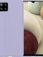 LUQ LUQ Samsung Galaxy A12 hoesje siliconen - Lila