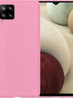 LUQ LUQ Samsung Galaxy A12 hoesje siliconen - Roze