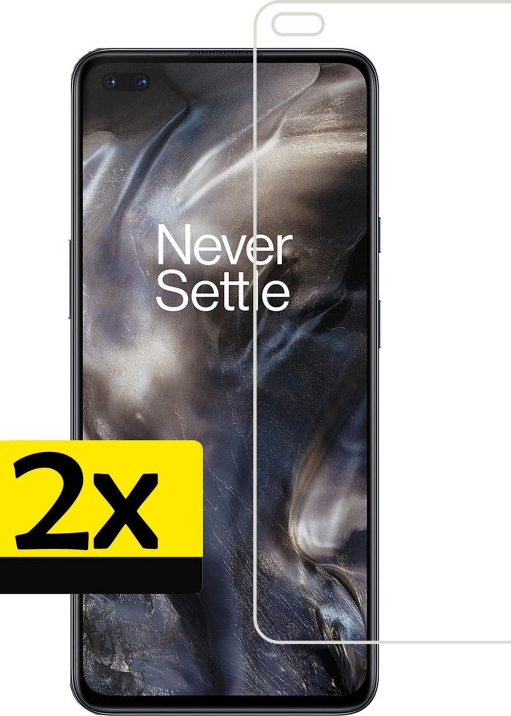 LUQ Screenprotector Geschikt voor OnePlus Nord Screenprotector Beschermglas Gehard Glas - Screenprotector Geschikt voor OnePlus Nord Screenprotector Glas - 2 Stuks