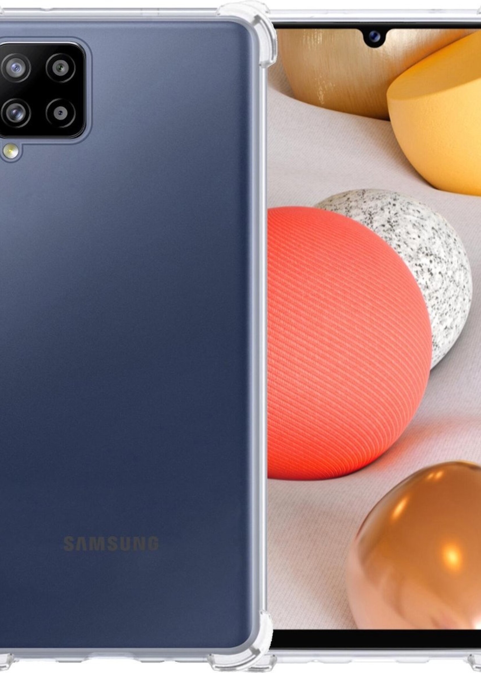 LUQ Hoesje Geschikt voor Samsung A42 Hoesje Shockproof Case Siliconen - Hoes Geschikt voor Samsung Galaxy A42 Hoes Cover Siliconen - Transparant