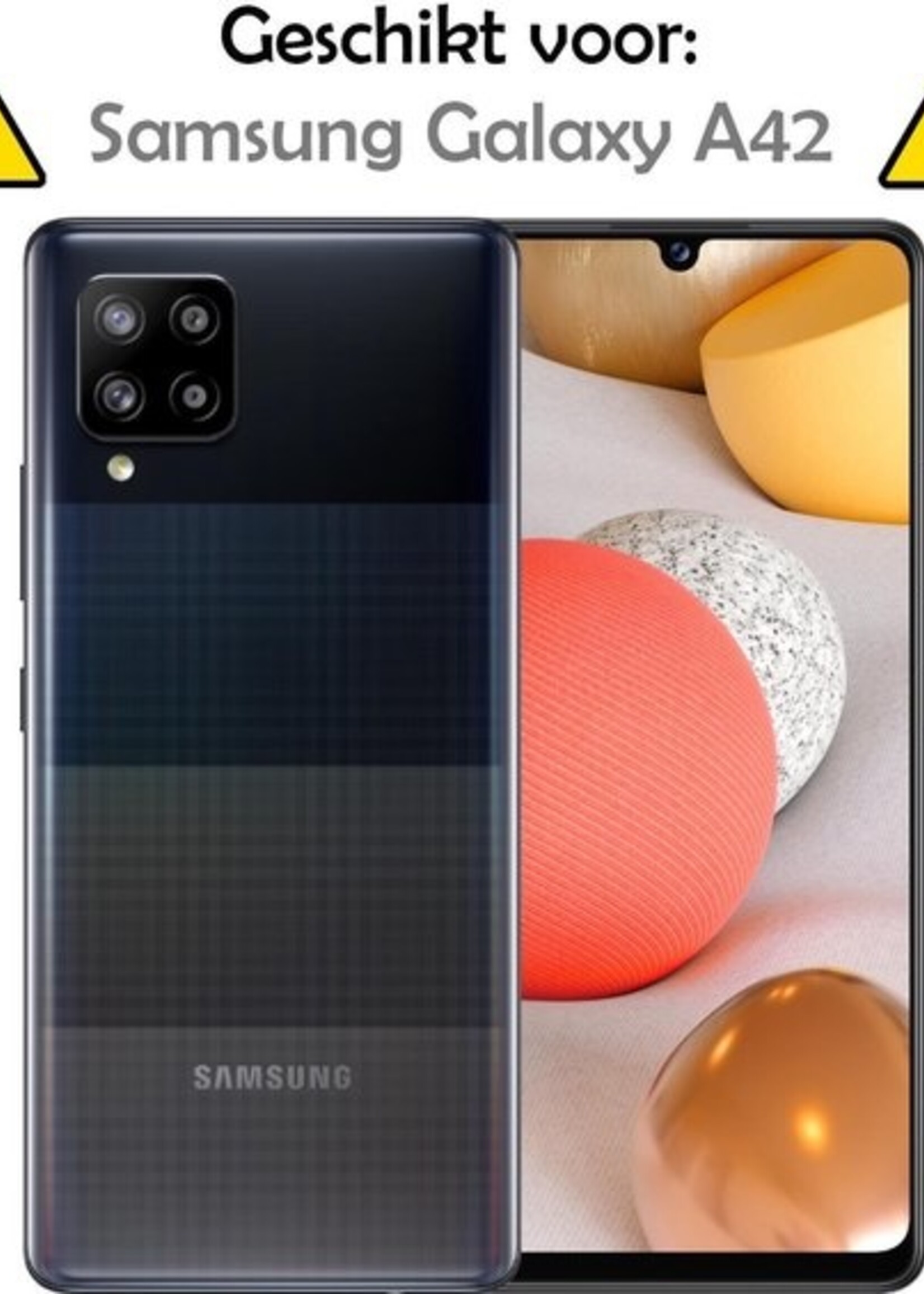 LUQ Hoesje Geschikt voor Samsung A42 Hoesje Shockproof Case Siliconen - Hoes Geschikt voor Samsung Galaxy A42 Hoes Cover Siliconen - Transparant