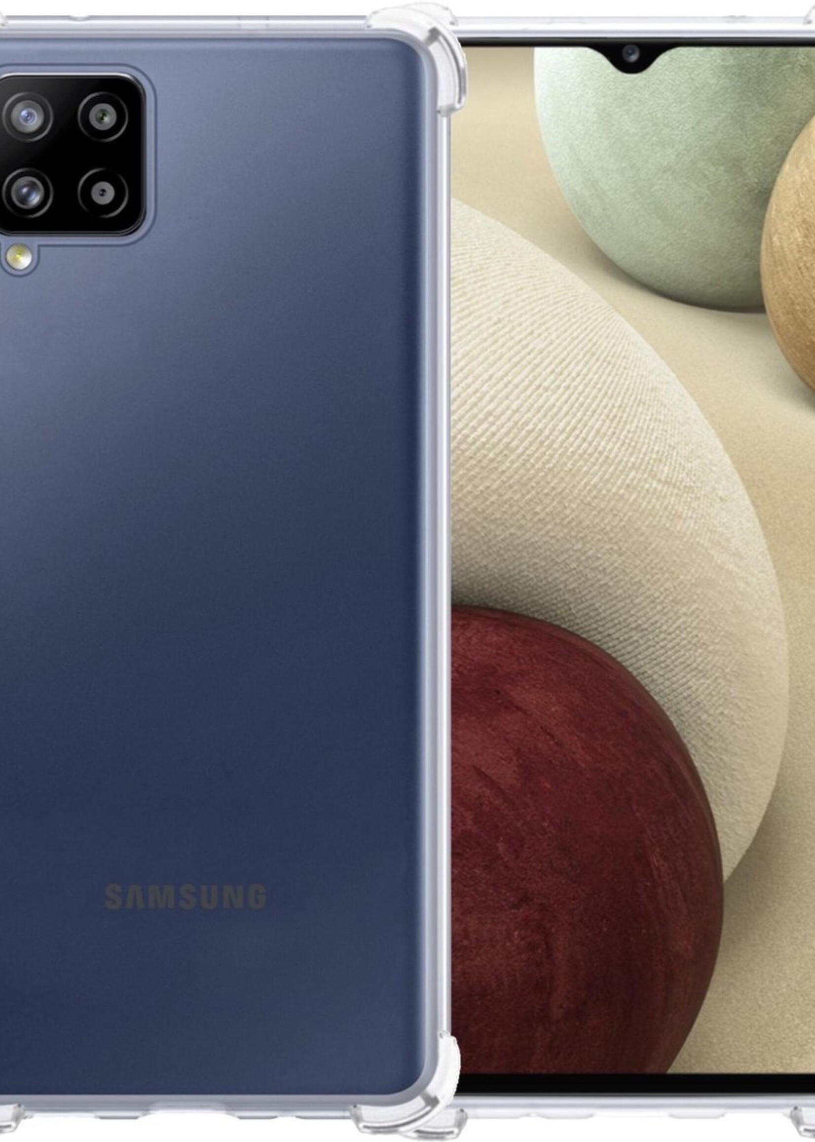 LUQ Hoesje Geschikt voor Samsung A12 Hoesje Shockproof Case Siliconen - Hoes Geschikt voor Samsung Galaxy A12 Hoes Cover Siliconen - Transparant