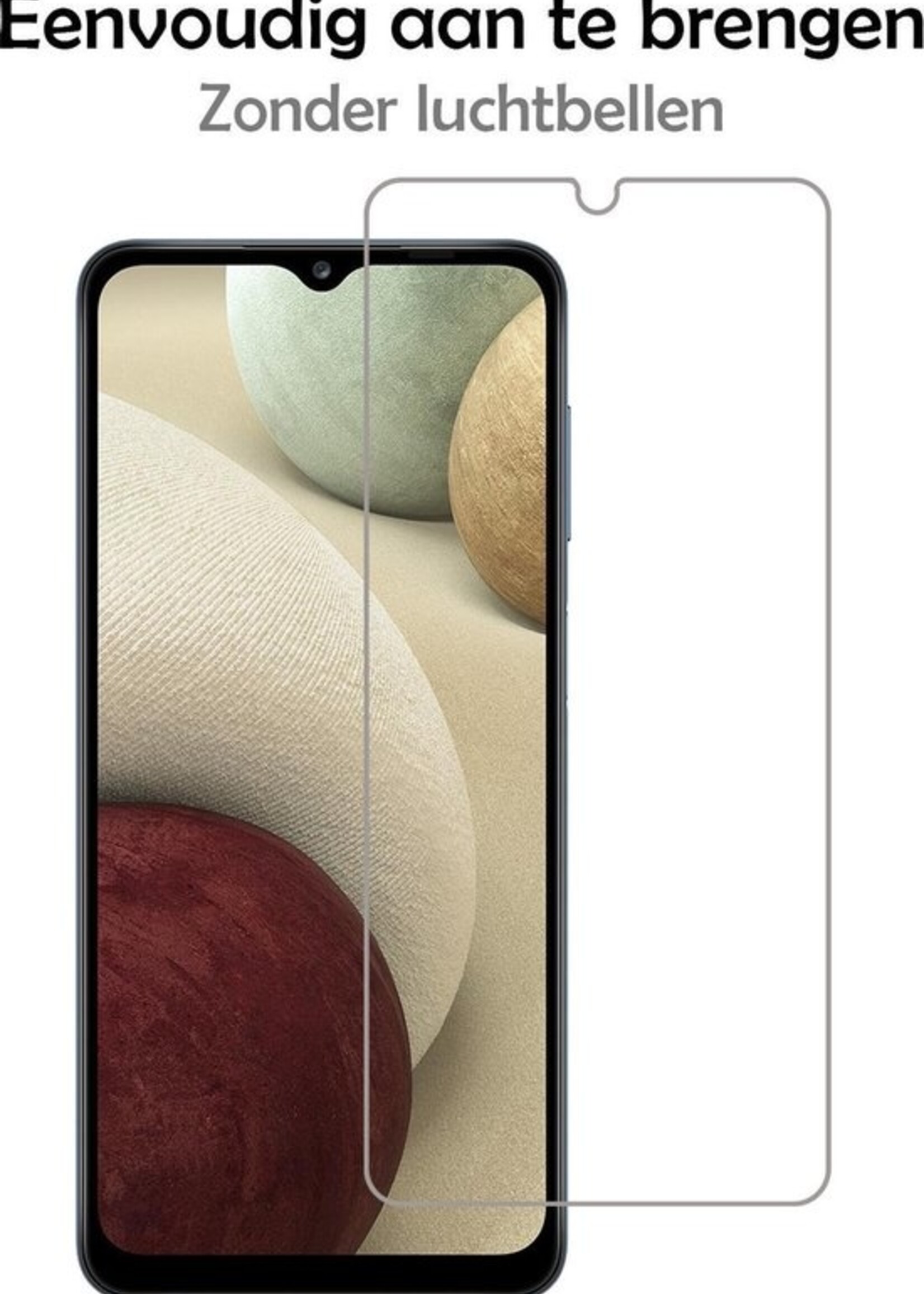 LUQ Screenprotector Geschikt voor Samsung A12 Screenprotector Beschermglas Gehard Glas - Screenprotector Geschikt voor Samsung Galaxy A12 Screenprotector Glas - 3 Stuks