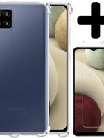 LUQ LUQ Samsung Galaxy A12 hoesje shock proof + screenprotector