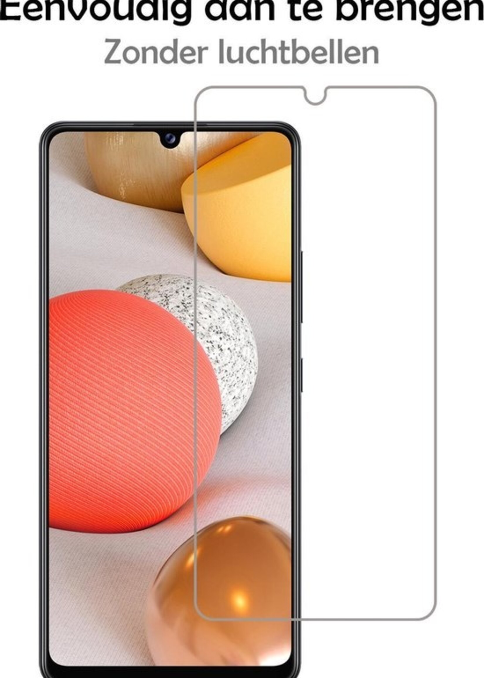 LUQ Hoesje Geschikt voor Samsung A42 Hoesje Siliconen Case Met Screenprotector - Hoes Geschikt voor Samsung Galaxy A42 Hoes Siliconen - Rood