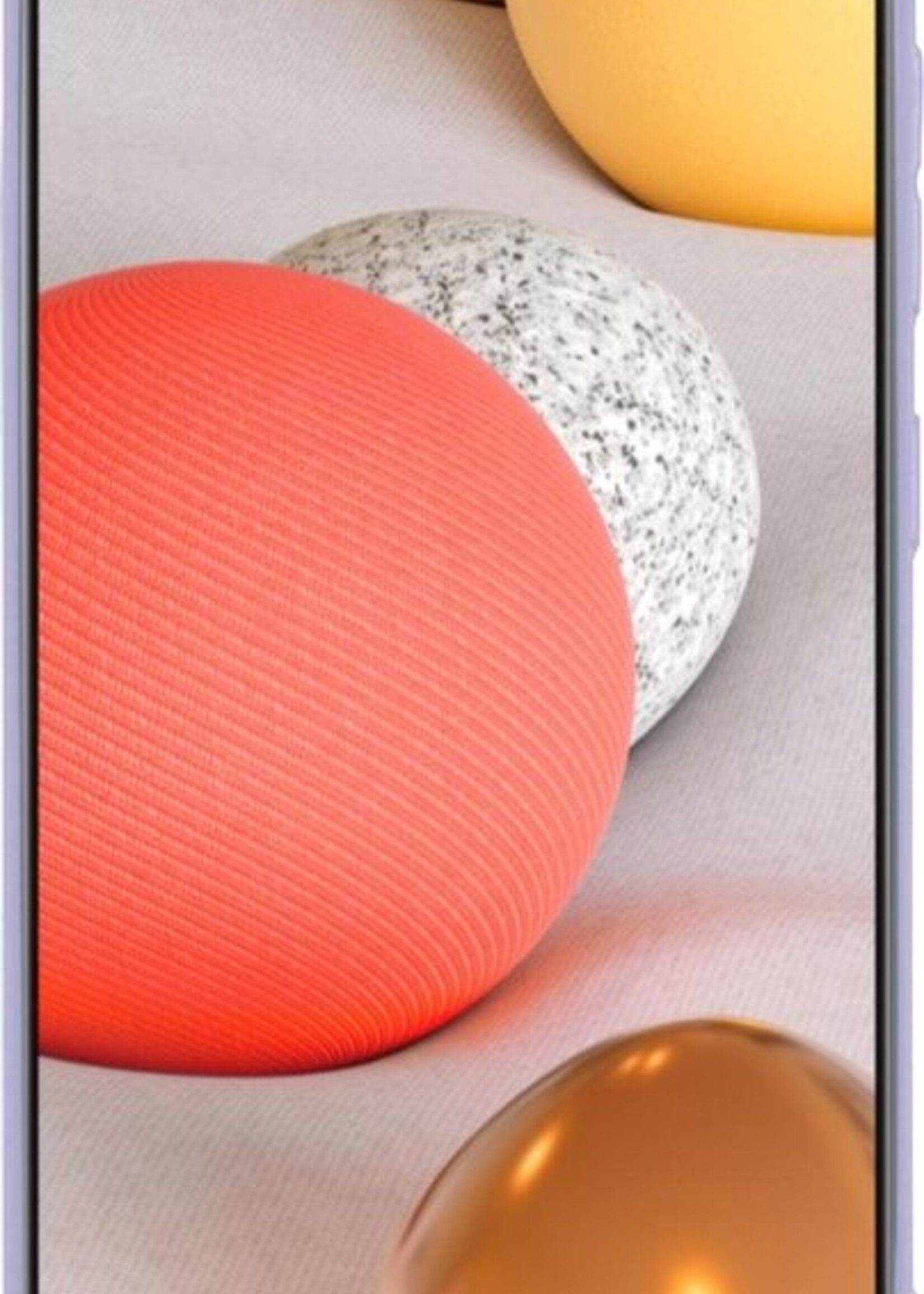 LUQ Hoesje Geschikt voor Samsung A42 Hoesje Siliconen Case Met Screenprotector - Hoes Geschikt voor Samsung Galaxy A42 Hoes Siliconen - Lila