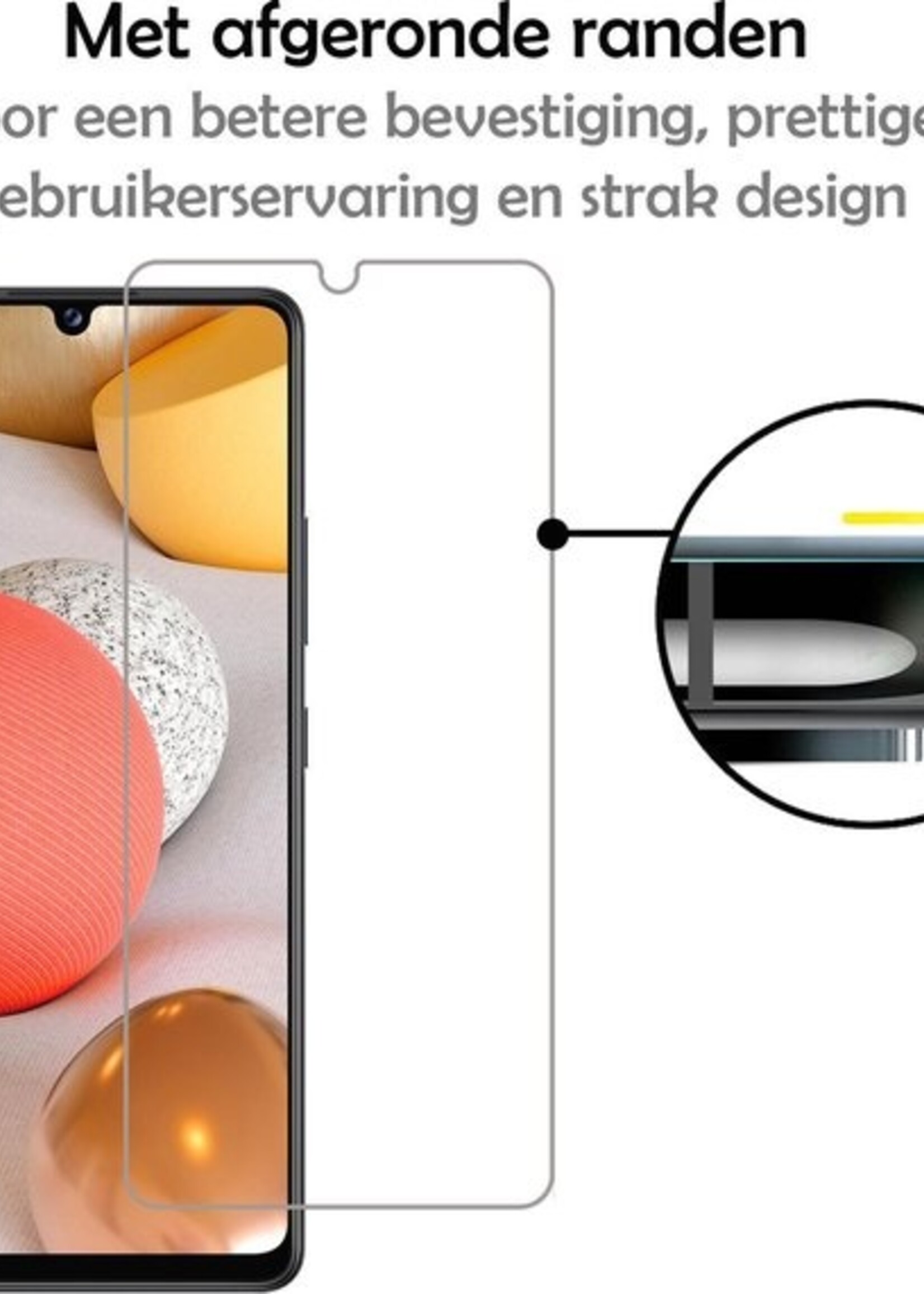 LUQ Hoesje Geschikt voor Samsung A42 Hoesje Siliconen Case Met 2x Screenprotector - Hoes Geschikt voor Samsung Galaxy A42 Hoes Siliconen - Transparant