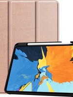 LUQ LUQ iPad Pro 11 inch (2020) Hoesje Bookcase met uitsparing Apple Pencil - Rose Goud