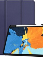 LUQ LUQ iPad Pro 11 inch (2020) Hoesje Bookcase met uitsparing Apple Pencil - Donkerblauw
