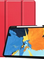 LUQ LUQ iPad Pro 11 inch (2020) Hoesje Bookcase met uitsparing Apple Pencil - Rood