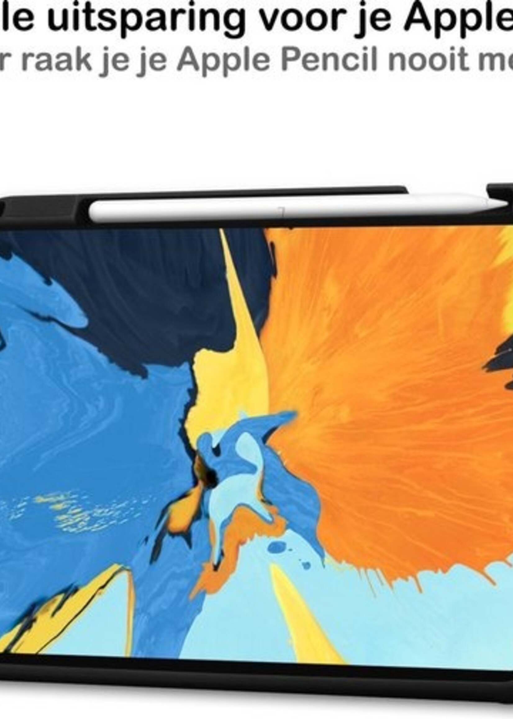 LUQ Hoes Geschikt voor iPad Pro 2020 (11 inch) Hoes Luxe Hoesje Case Met Uitsparing Geschikt voor Apple Pencil Met Screenprotector - Hoesje Geschikt voor iPad Pro 11 inch (2020) Hoes Cover - Grijs