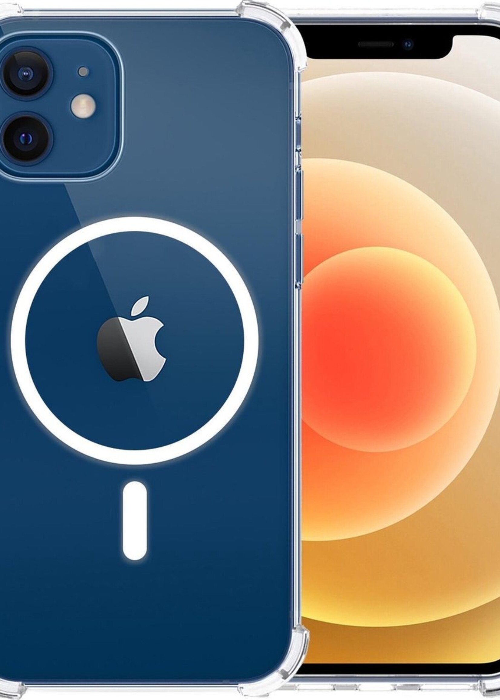 LUQ Hoesje Geschikt voor iPhone 12 Mini Hoesje Geschikt voor Magsafe Shockproof Case - Hoes Geschikt voor iPhone 12 Mini Hoesje Magsafe Shock Proof - Transparant