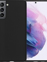 LUQ LUQ Samsung Galaxy S21 hoesje siliconen - Zwart
