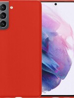 LUQ LUQ Samsung Galaxy S21 hoesje siliconen - Rood