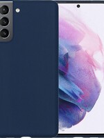 LUQ LUQ Samsung Galaxy S21 hoesje siliconen - Donkerblauw