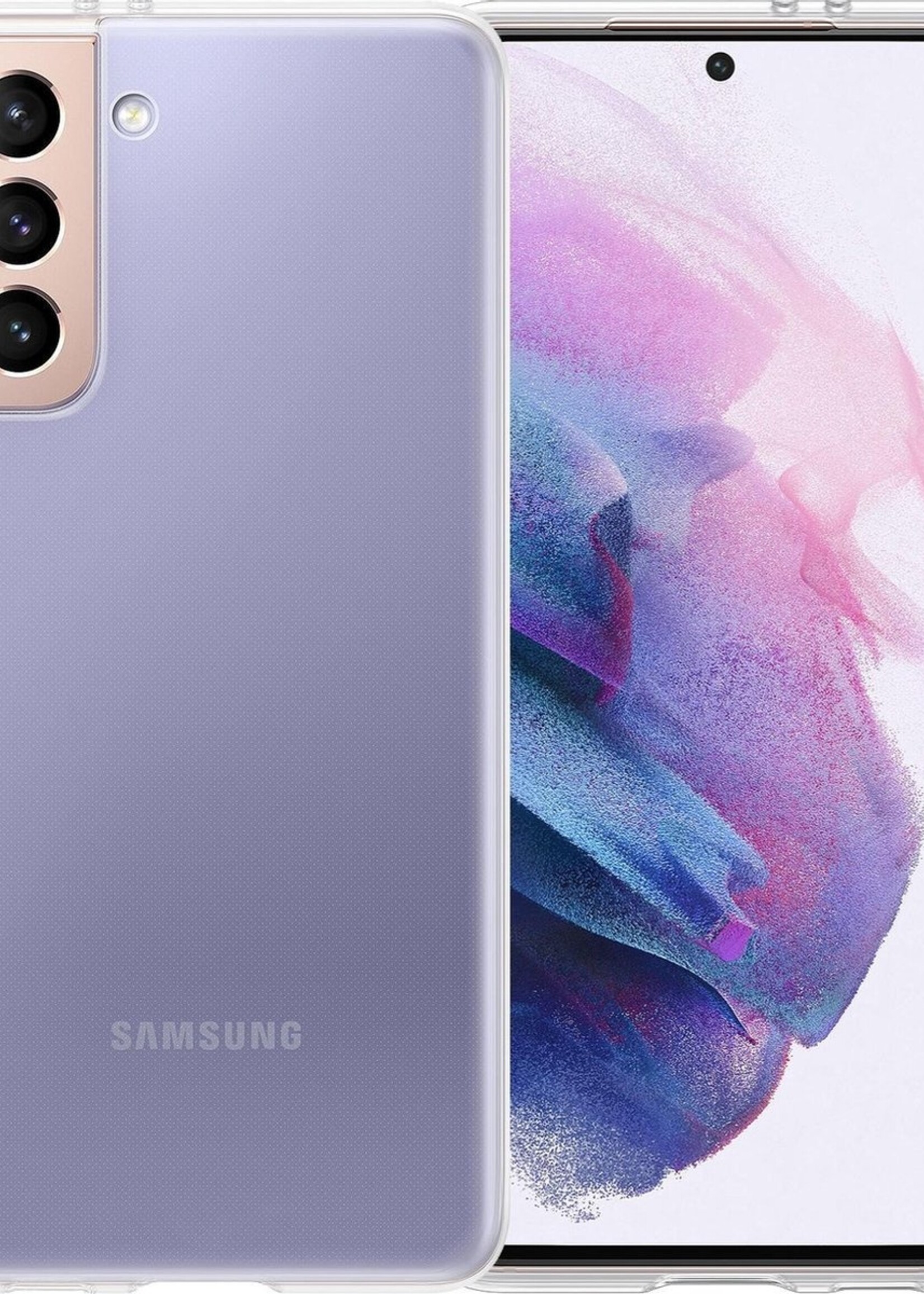 LUQ Hoesje Geschikt voor Samsung S21 Plus Hoesje Siliconen Case - Hoes Geschikt voor Samsung Galaxy S21 Plus Hoes Siliconen - Transparant