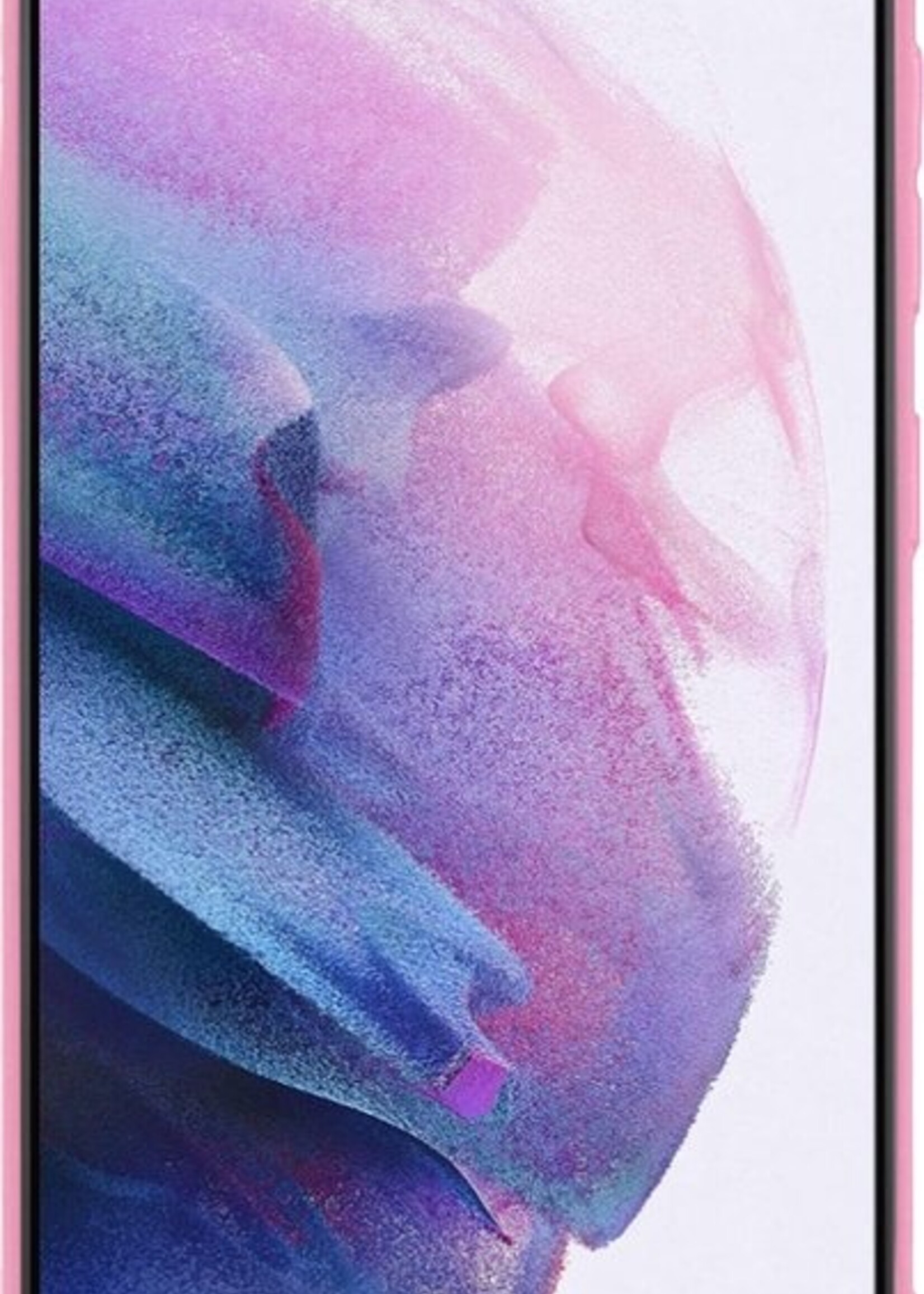 LUQ Hoesje Geschikt voor Samsung S21 Plus Hoesje Siliconen Case - Hoes Geschikt voor Samsung Galaxy S21 Plus Hoes Siliconen - Roze