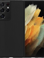 LUQ LUQ Samsung Galaxy S21 Ultra hoesje siliconen - Zwart