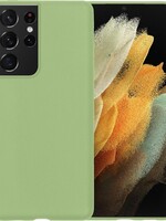 LUQ LUQ Samsung Galaxy S21 Ultra hoesje siliconen - Groen