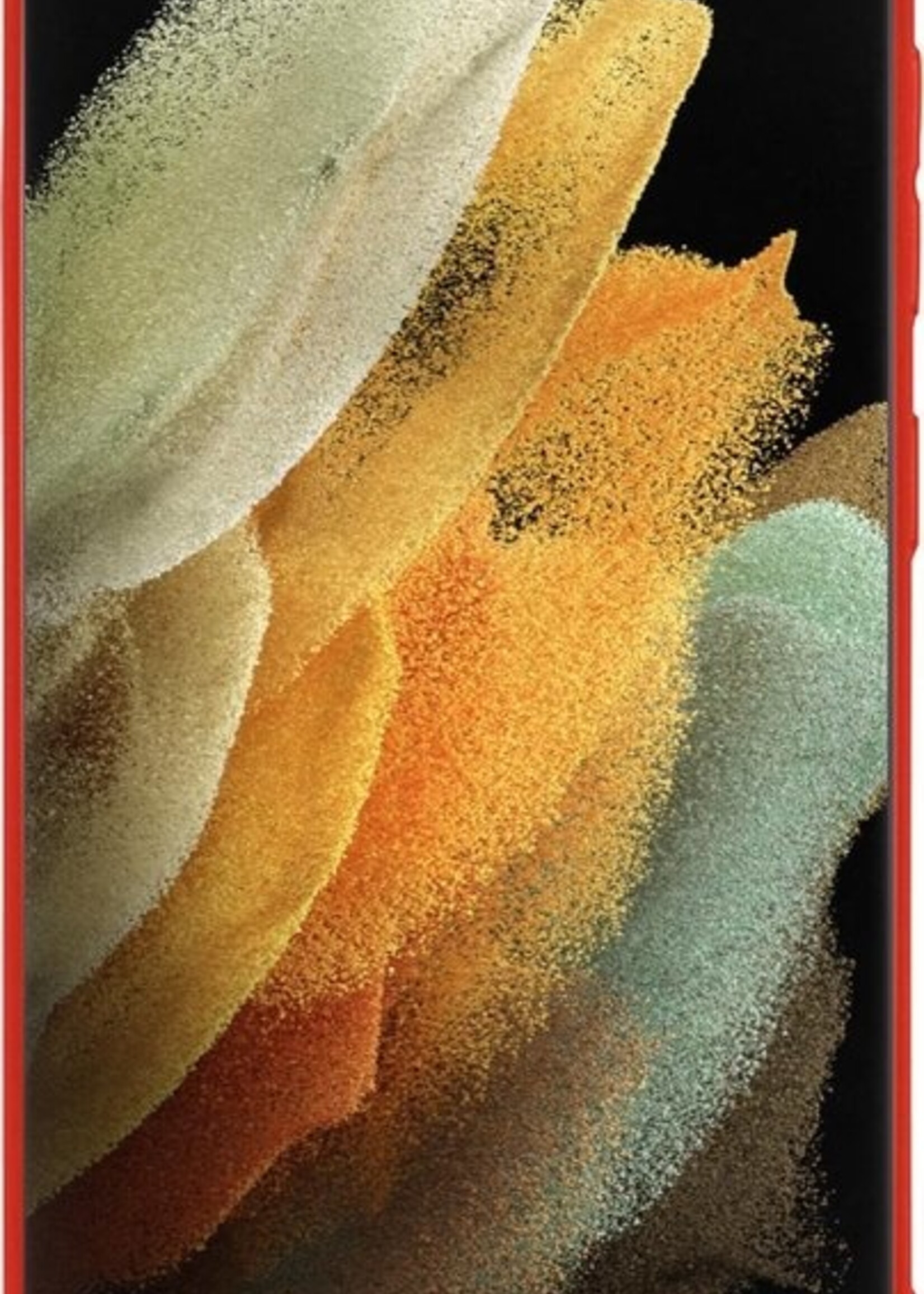 LUQ Hoesje Geschikt voor Samsung S21 Ultra Hoesje Siliconen Case - Hoes Geschikt voor Samsung Galaxy S21 Ultra Hoes Siliconen - Rood - 2 Stuks