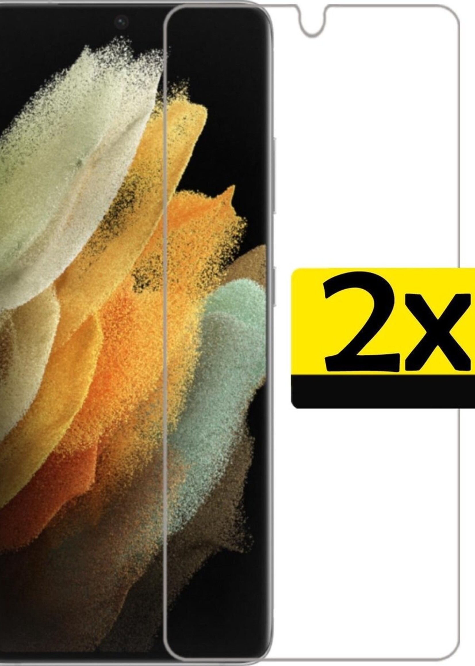 LUQ Screenprotector Geschikt voor Samsung S21 Ultra Screenprotector Beschermglas Gehard Glas - Screenprotector Geschikt voor Samsung Galaxy S21 Ultra Screenprotector Glas - 2 Stuks