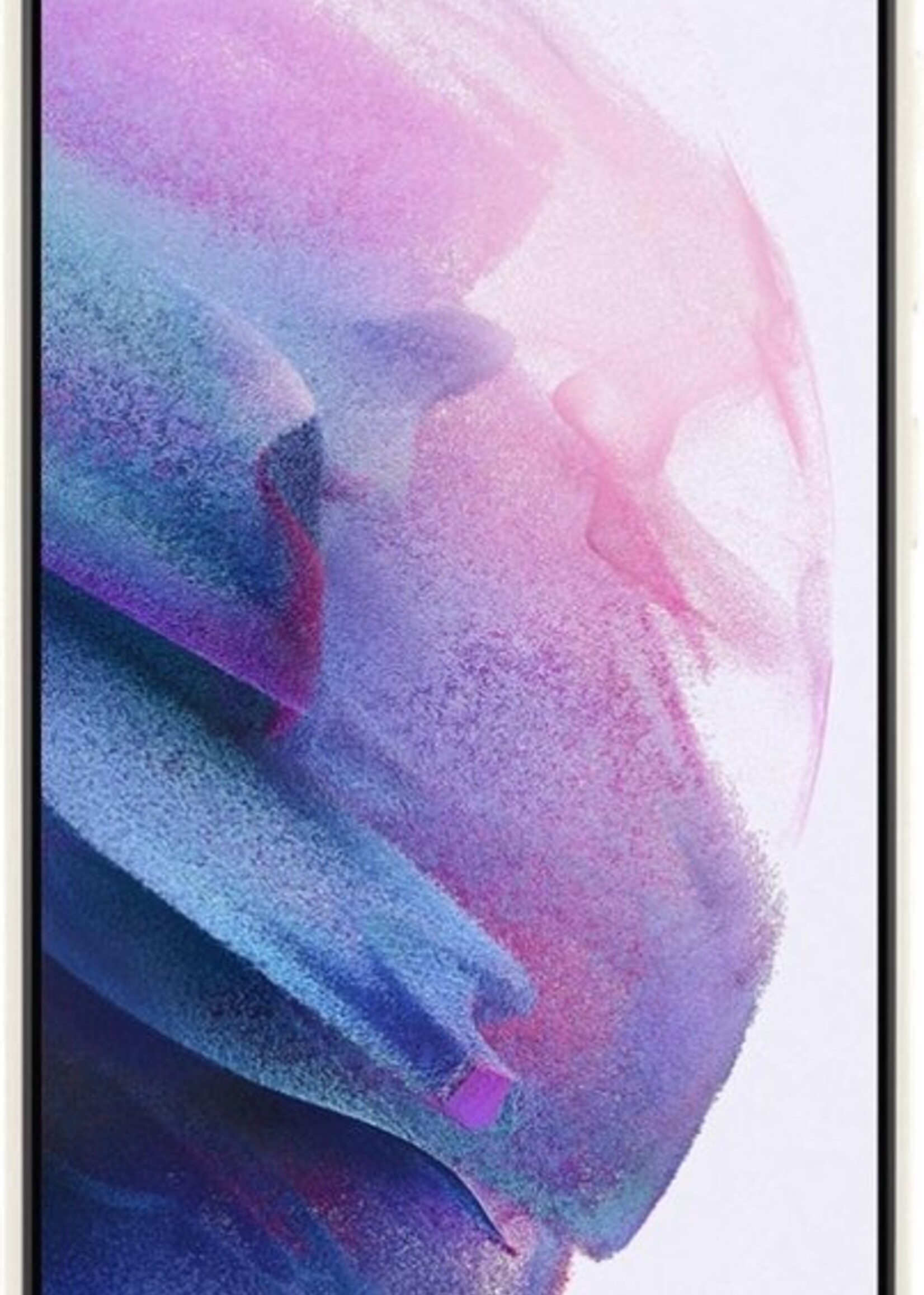 LUQ Hoesje Geschikt voor Samsung S21 Hoesje Siliconen Case Met Screenprotector - Hoes Geschikt voor Samsung Galaxy S21 Hoes Siliconen - Wit