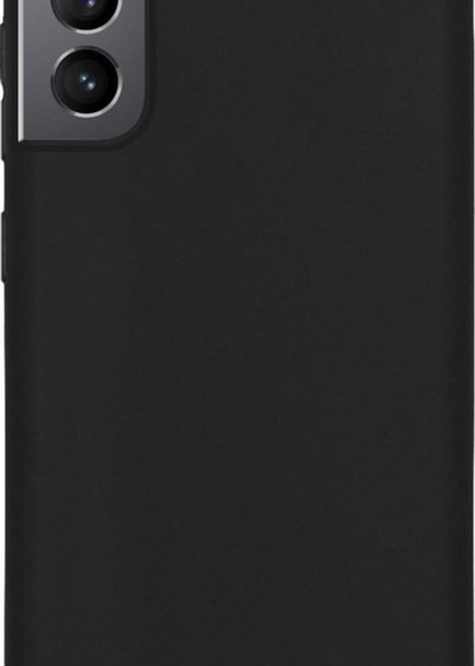 LUQ Hoesje Geschikt voor Samsung S21 Plus Hoesje Siliconen Case Met 2x Screenprotector - Hoes Geschikt voor Samsung Galaxy S21 Plus Hoes Siliconen - Zwart