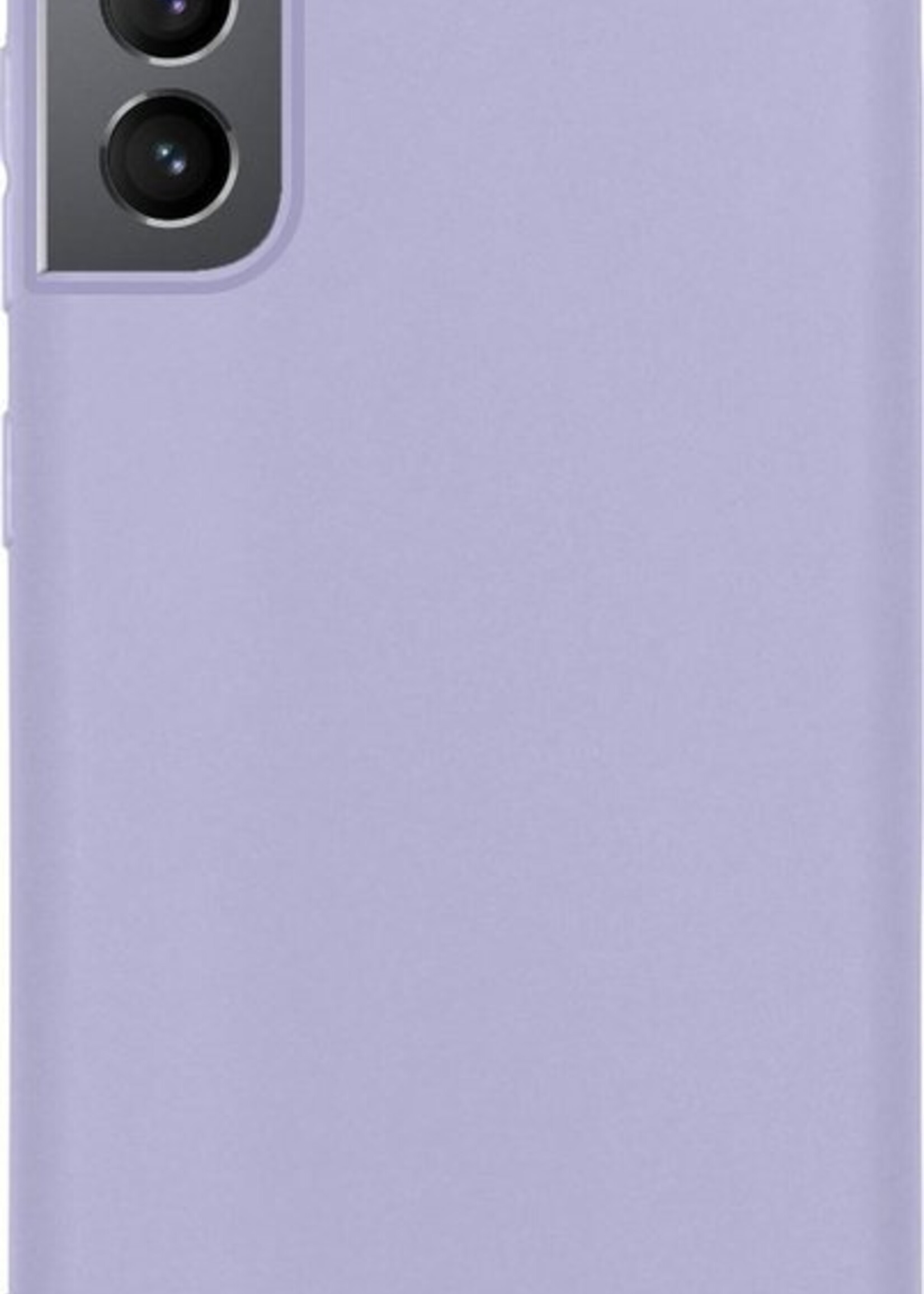 LUQ Hoesje Geschikt voor Samsung S21 Plus Hoesje Siliconen Case Met 2x Screenprotector - Hoes Geschikt voor Samsung Galaxy S21 Plus Hoes Siliconen - Lila