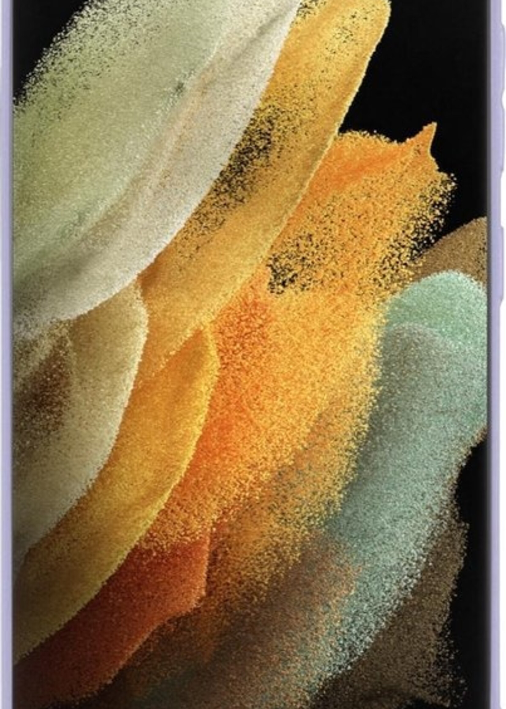 LUQ Hoesje Geschikt voor Samsung S21 Ultra Hoesje Siliconen Case Met Screenprotector - Hoes Geschikt voor Samsung Galaxy S21 Ultra Hoes Siliconen - Lila