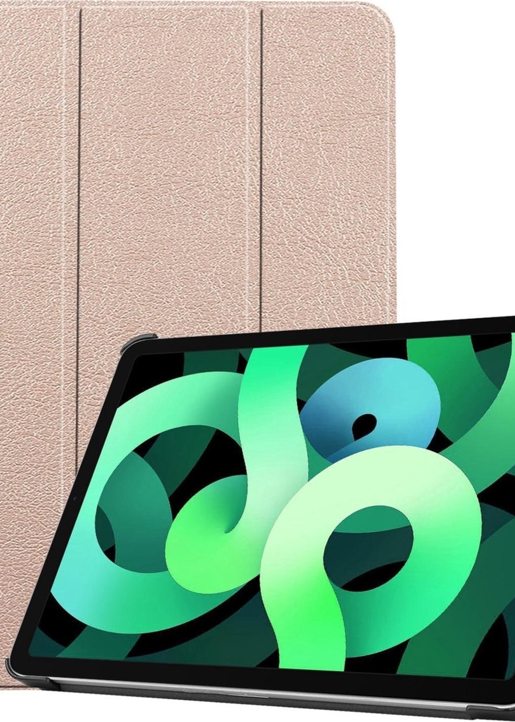 LUQ Hoes Geschikt voor iPad Air 2020 Hoes Luxe Hoesje Book Case - Hoesje Geschikt voor iPad Air 4 2020 Hoes Cover - Goud