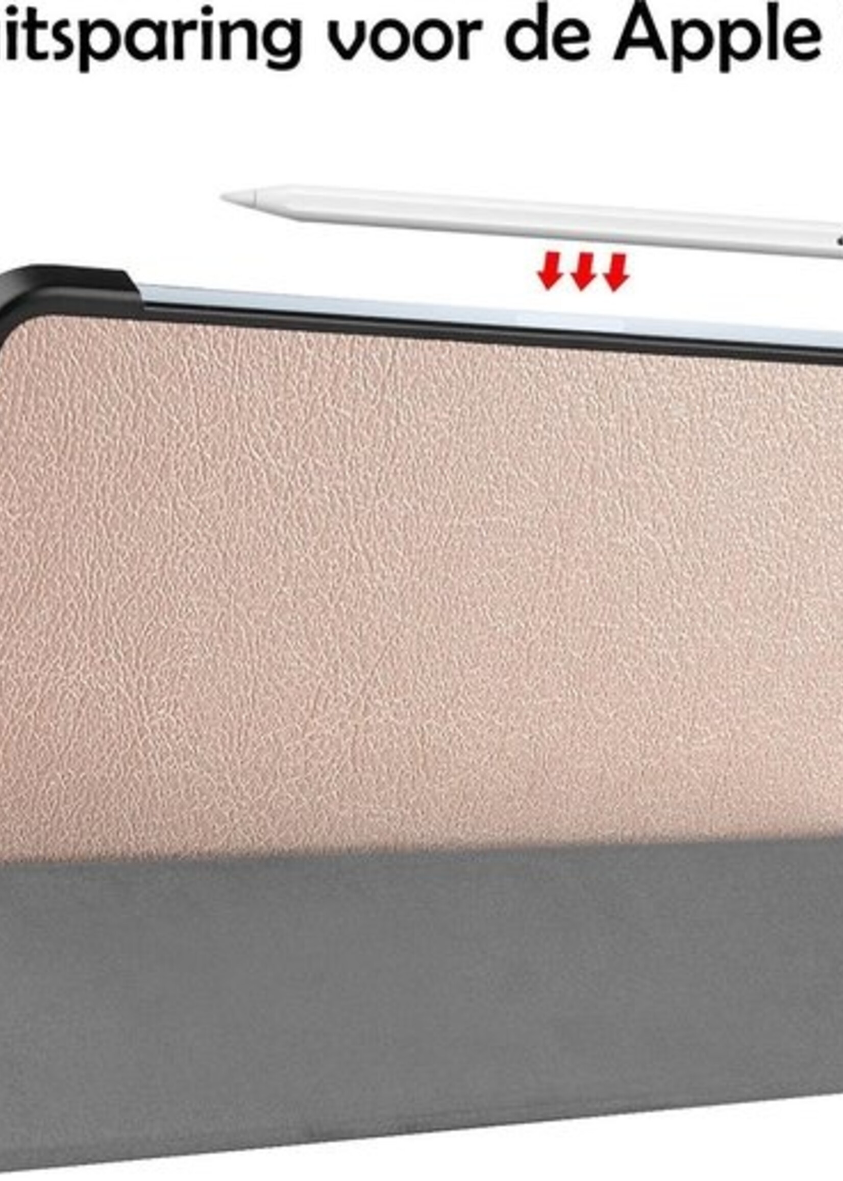 LUQ Hoes Geschikt voor iPad Air 2020 Hoes Luxe Hoesje Book Case - Hoesje Geschikt voor iPad Air 4 2020 Hoes Cover - Goud