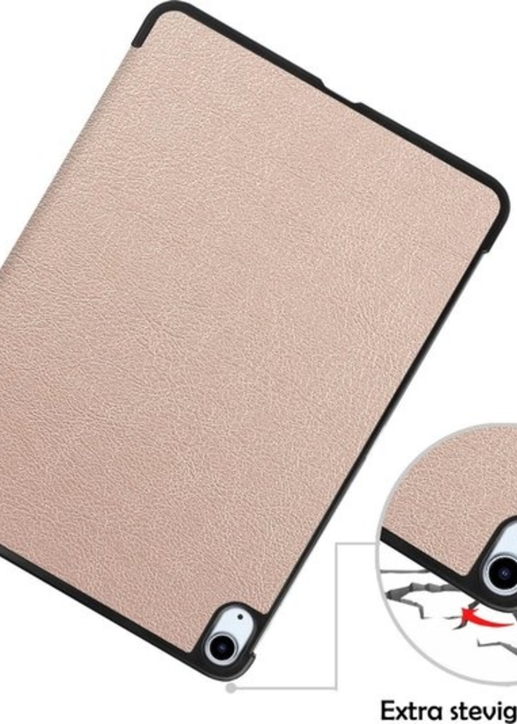 LUQ Hoes Geschikt voor iPad Air 2020 Hoes Luxe Hoesje Book Case - Hoesje Geschikt voor iPad Air 4 2020 Hoes Cover - Goud