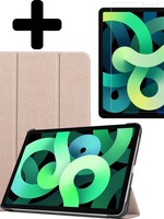 LUQ LUQ iPad Air 4 Hoesje Tablet Hoes Met Screenprotector - Goud