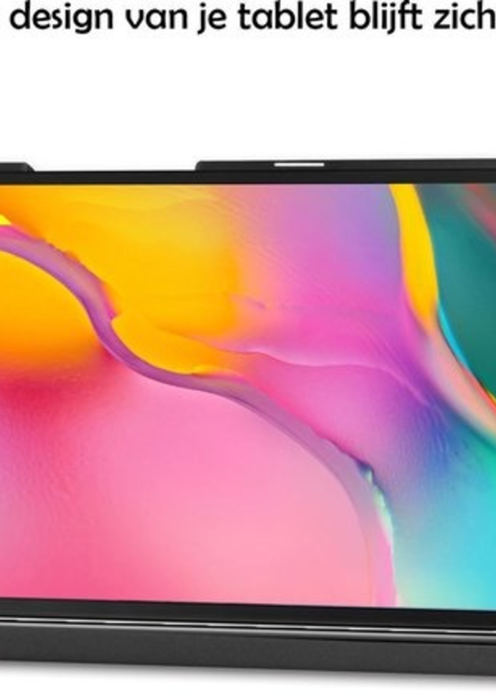 LUQ Hoes Geschikt voor Samsung Galaxy Tab A 8.0 (2019) Hoes Luxe Hoesje Book Case - Hoesje Geschikt voor Samsung Tab A 8.0 (2019) Hoes Cover - Donkergroen