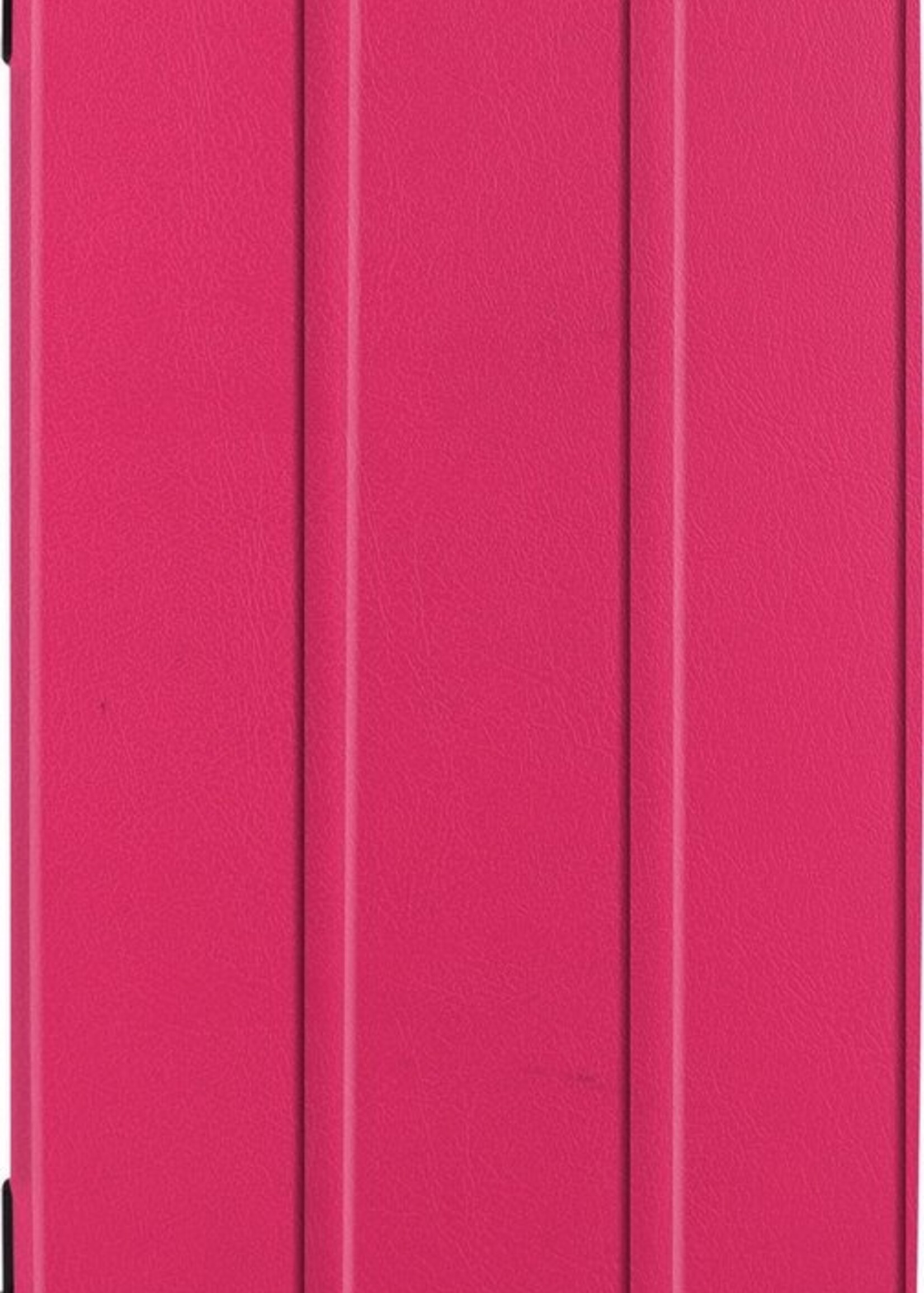 LUQ Hoes Geschikt voor Samsung Galaxy Tab A 8.0 (2019) Hoes Luxe Hoesje Book Case - Hoesje Geschikt voor Samsung Tab A 8.0 (2019) Hoes Cover - Donkerroze