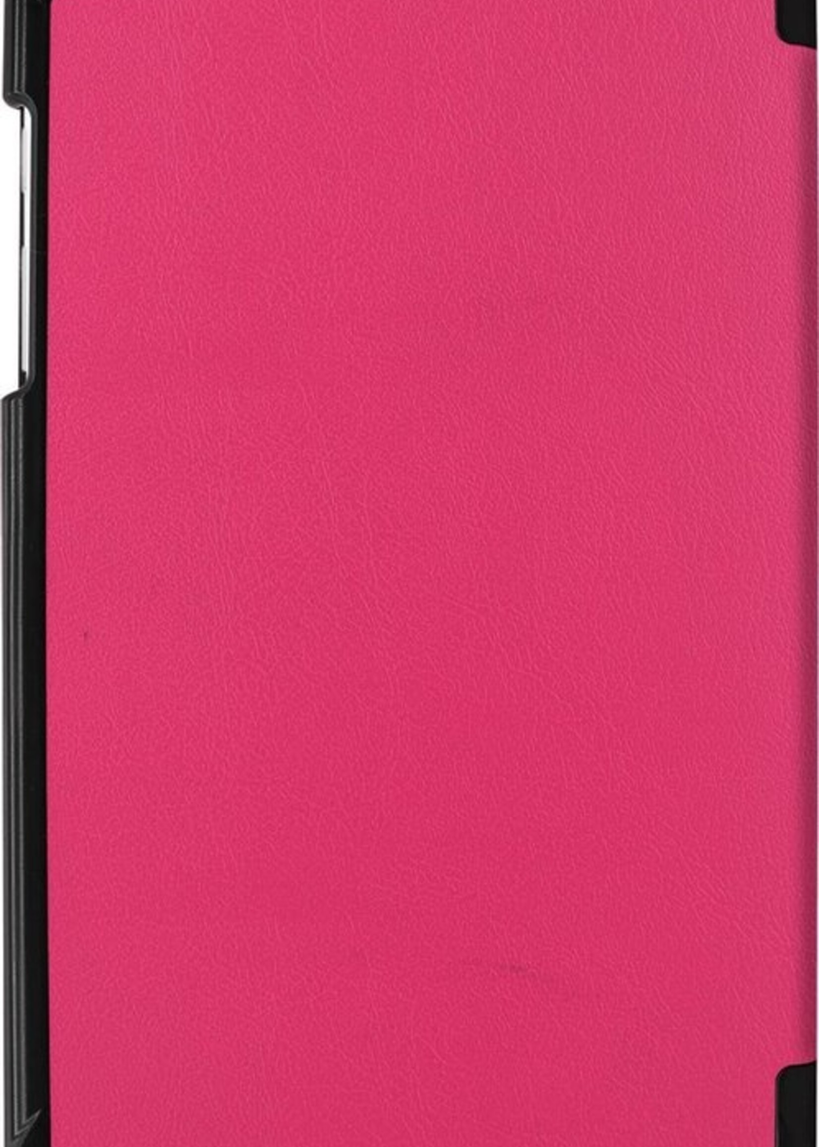 LUQ Hoes Geschikt voor Samsung Galaxy Tab A 8.0 (2019) Hoes Luxe Hoesje Book Case - Hoesje Geschikt voor Samsung Tab A 8.0 (2019) Hoes Cover - Donkerroze
