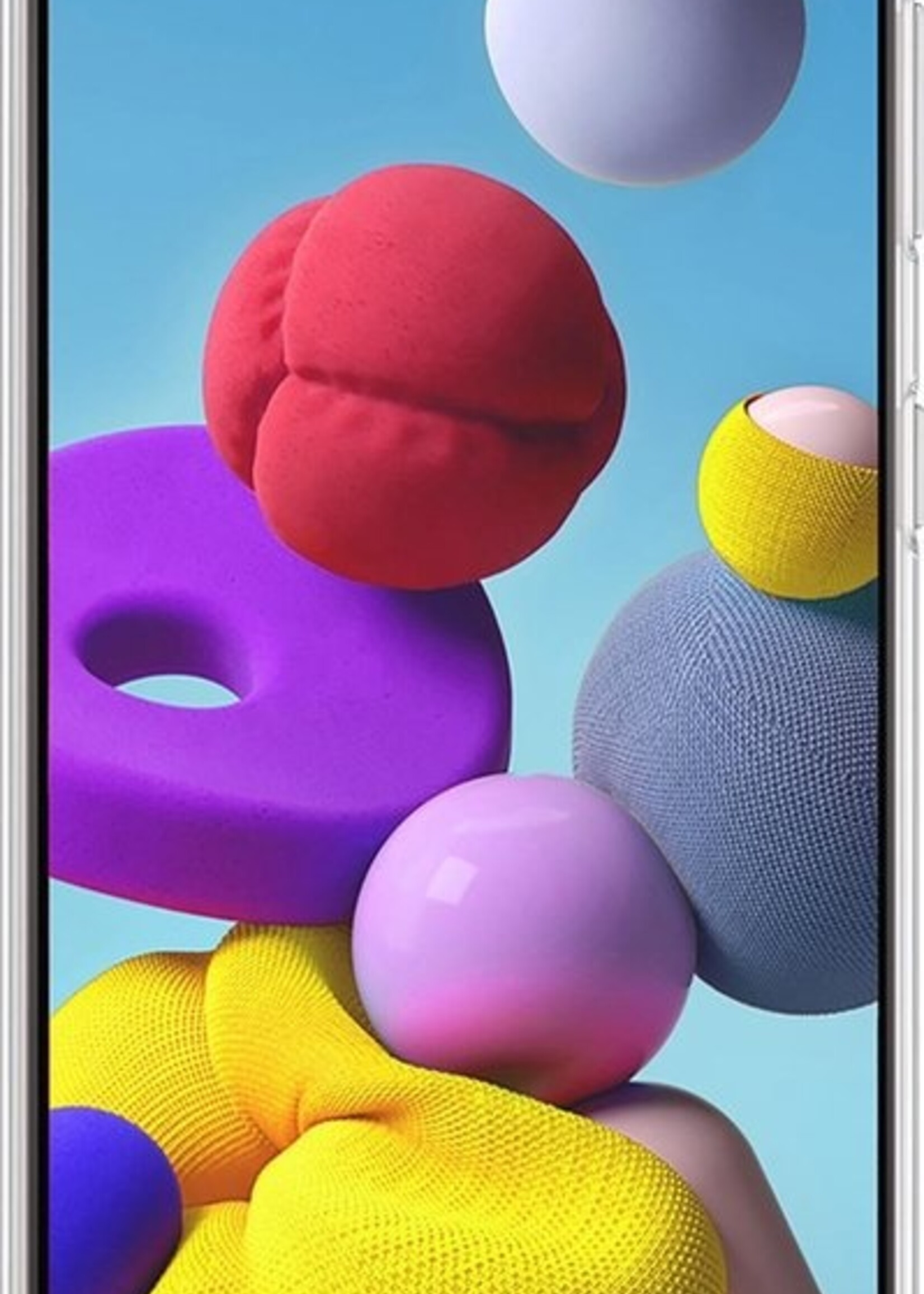 LUQ Hoesje Geschikt voor Samsung A21s Hoesje Siliconen Case Met Screenprotector - Hoes Geschikt voor Samsung Galaxy A21s Hoes Siliconen - Transparant