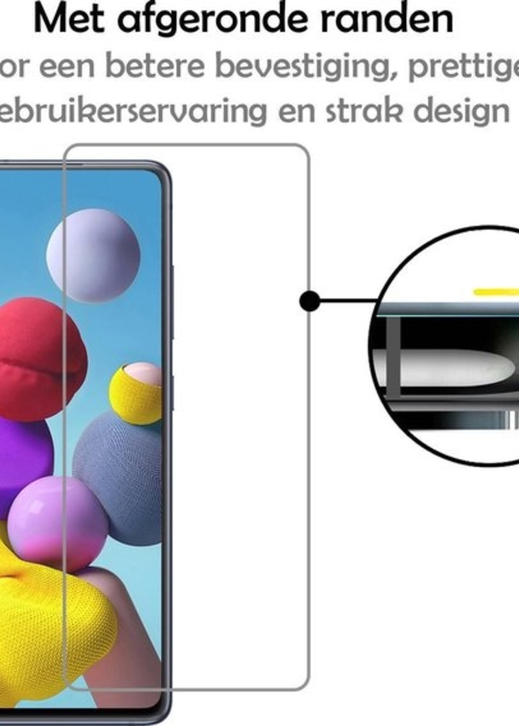 LUQ Hoesje Geschikt voor Samsung A21s Hoesje Siliconen Case Met Screenprotector - Hoes Geschikt voor Samsung Galaxy A21s Hoes Siliconen - Rood