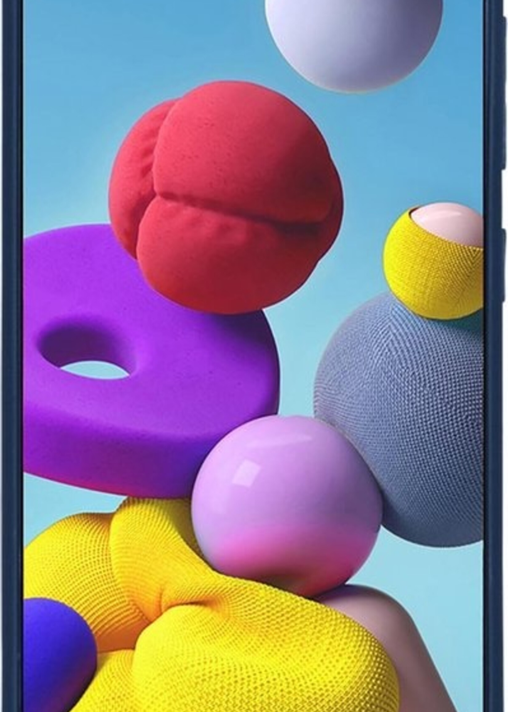 LUQ Hoesje Geschikt voor Samsung A21s Hoesje Siliconen Case Met 2x Screenprotector - Hoes Geschikt voor Samsung Galaxy A21s Hoes Siliconen - Donkerblauw