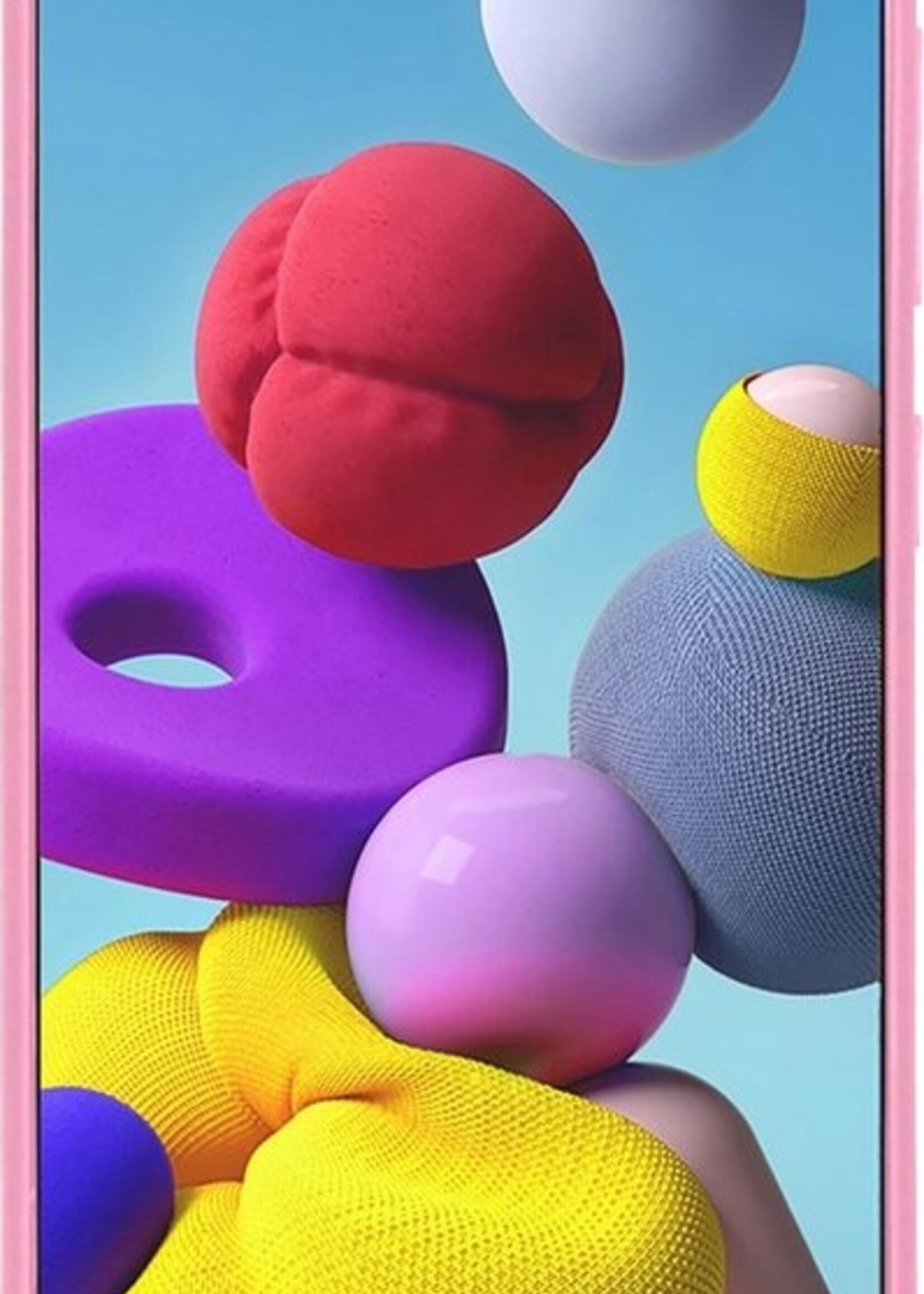 LUQ Hoesje Geschikt voor Samsung A21s Hoesje Siliconen Case Met 2x Screenprotector - Hoes Geschikt voor Samsung Galaxy A21s Hoes Siliconen - Lichtroze