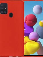 LUQ LUQ Samsung Galaxy A21s hoesje siliconen - Rood