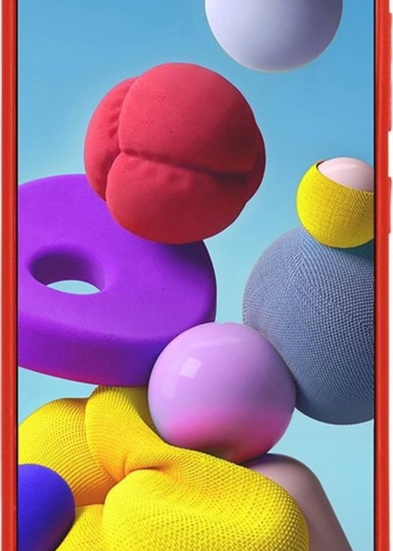 LUQ Hoesje Geschikt voor Samsung A21s Hoesje Siliconen Case - Hoes Geschikt voor Samsung Galaxy A21s Hoes Siliconen - Rood