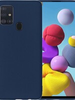 LUQ LUQ Samsung Galaxy A21s hoesje siliconen - Donkerblauw