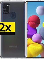 LUQ 2 PACK - LUQ Samsung Galaxy A21s hoesje siliconen - Transparant