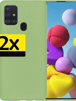 LUQ 2 PACK - LUQ Samsung Galaxy A21s hoesje siliconen - Groen