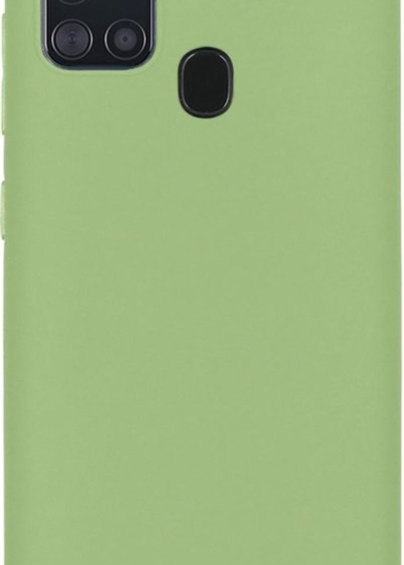 LUQ Hoesje Geschikt voor Samsung A21s Hoesje Siliconen Case - Hoes Geschikt voor Samsung Galaxy A21s Hoes Siliconen - Groen - 2 Stuks