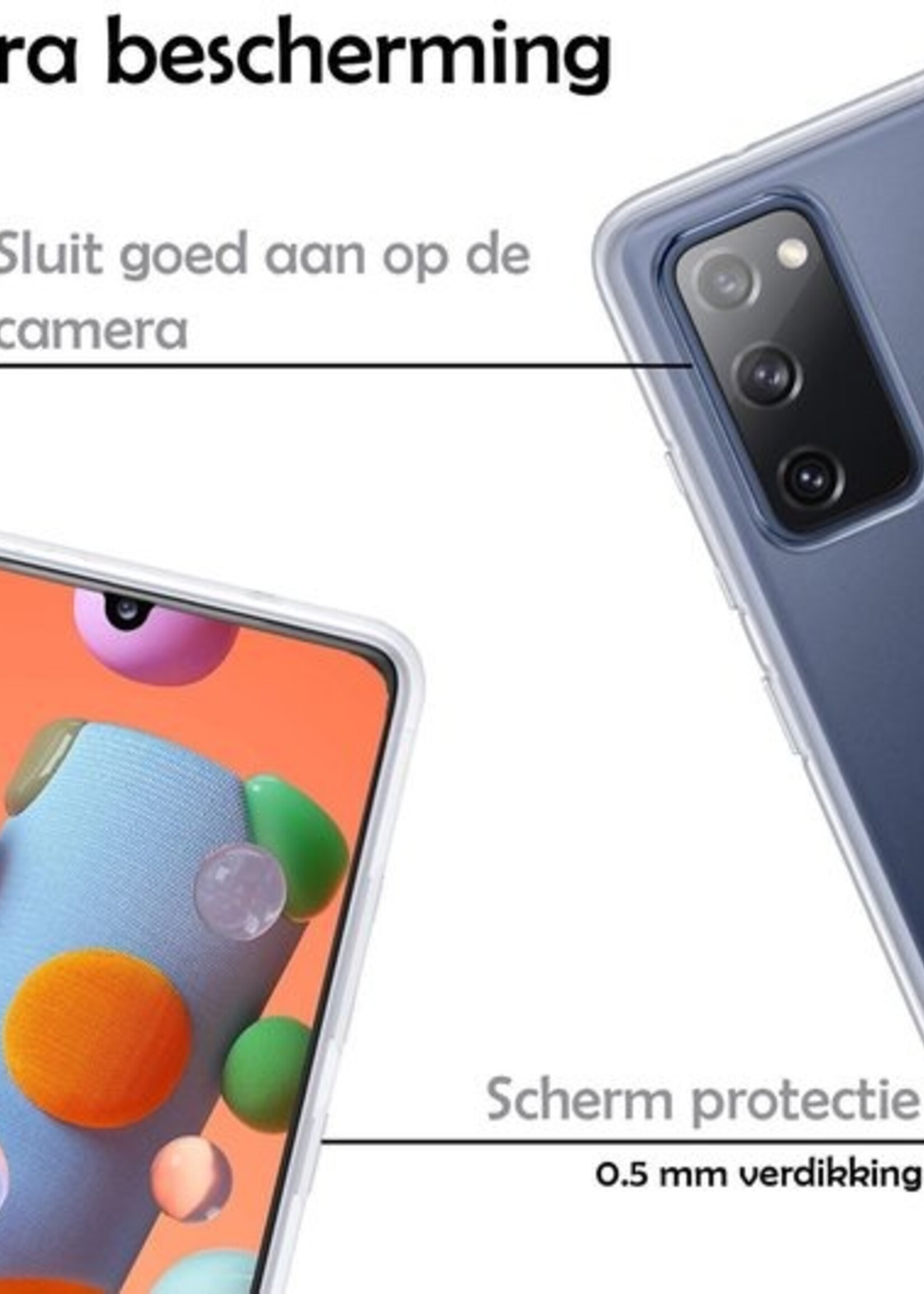 LUQ Hoesje Geschikt voor Samsung A41 Hoesje Siliconen Case - Hoes Geschikt voor Samsung Galaxy A41 Hoes Siliconen - Transparant