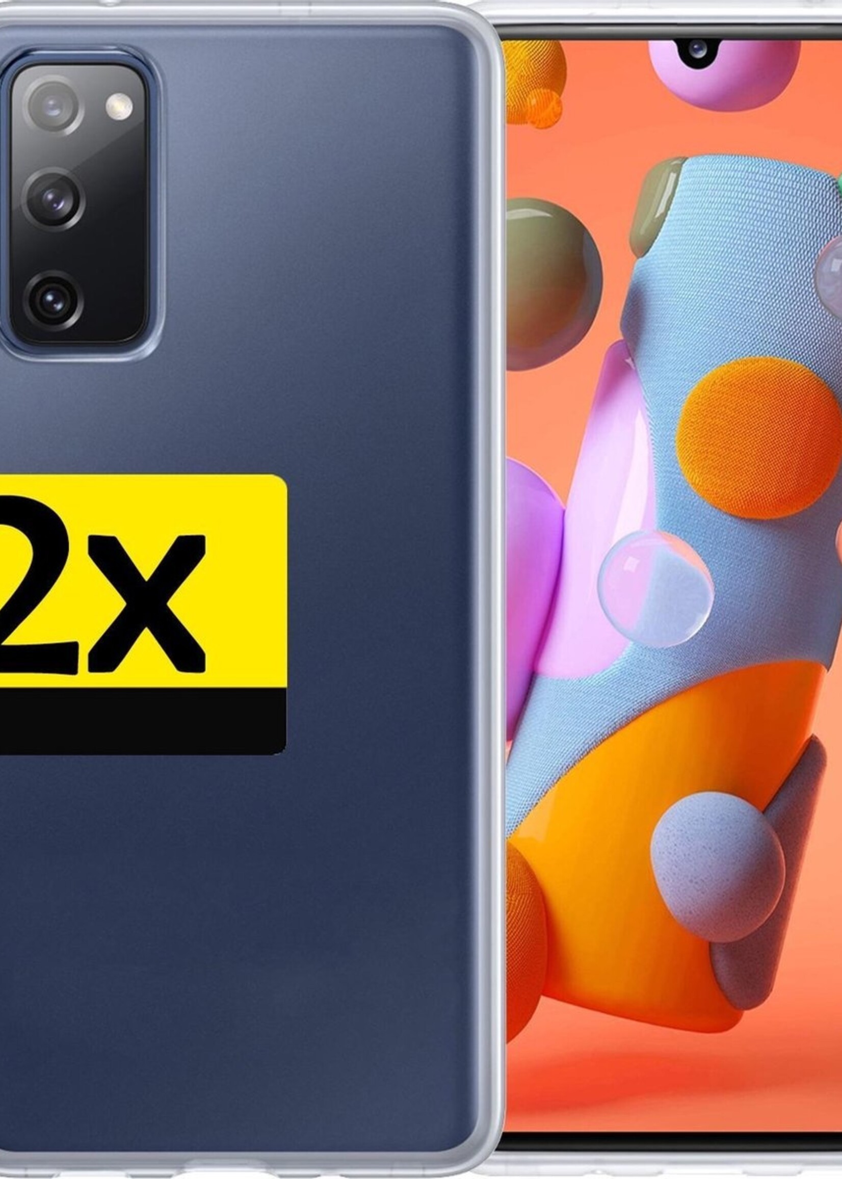 LUQ Hoesje Geschikt voor Samsung A41 Hoesje Siliconen Case - Hoes Geschikt voor Samsung Galaxy A41 Hoes Siliconen - Transparant - 2 Stuks