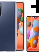 LUQ LUQ Samsung Galaxy A41 hoesje siliconen transparant + screenprotector